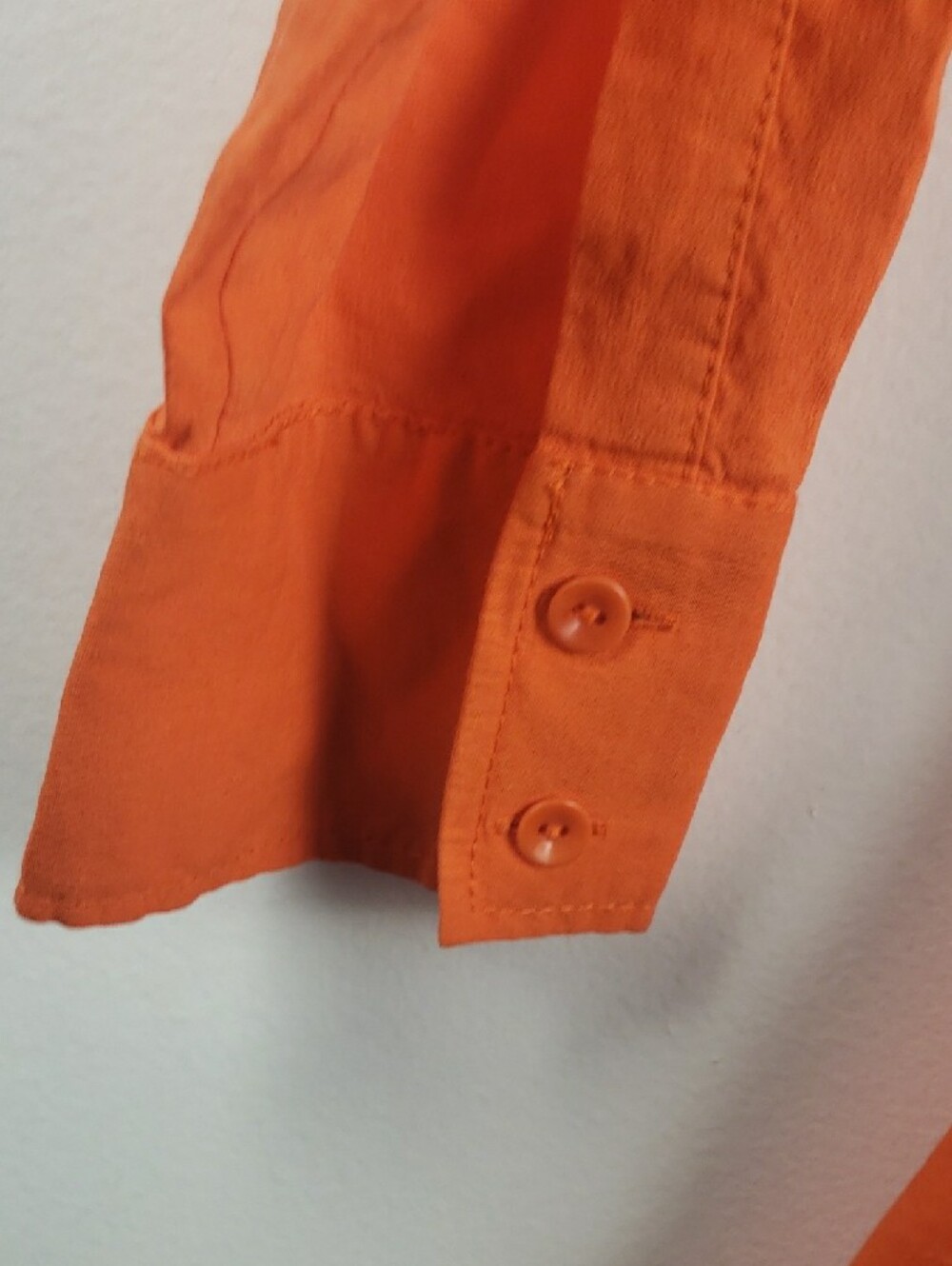 Theory Orange Long Sleeve Shirt Dress - Picture 4 of 7